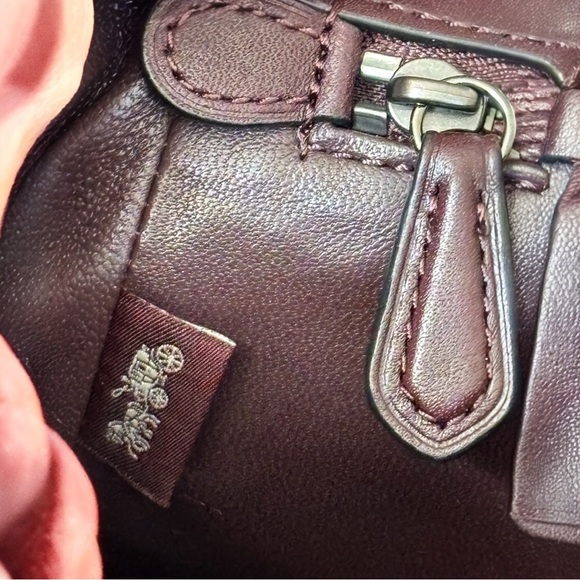 COACH Drifter Crossbody/Shoulder Bag in Oxblood Leather and Suede - Picture 7 of 9